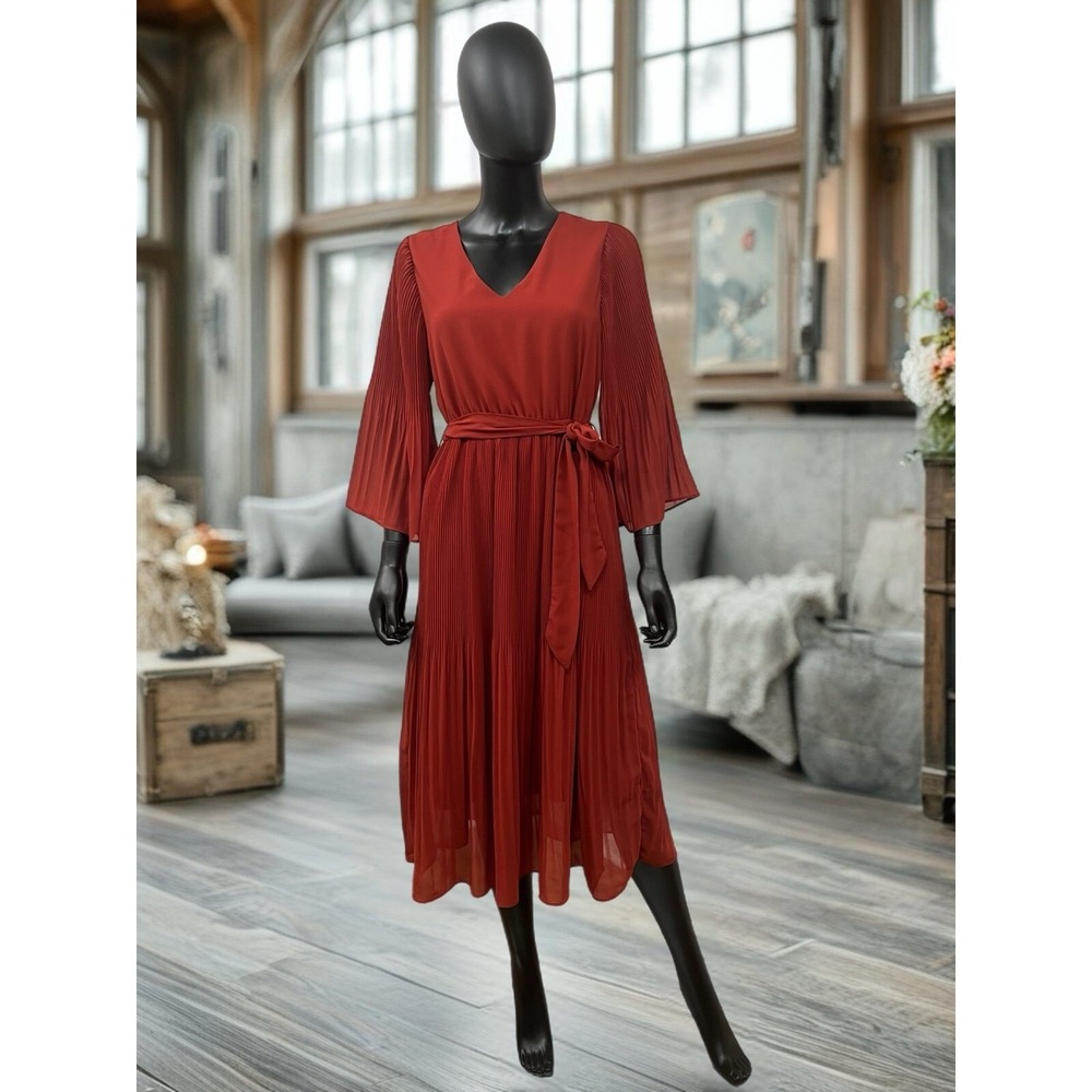 Loveriche Women's 3/4 Sleeve Solid/orange burn Size M - Picture 3 of 11